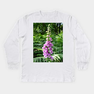 Pink Foxglove Kids Long Sleeve T-Shirt